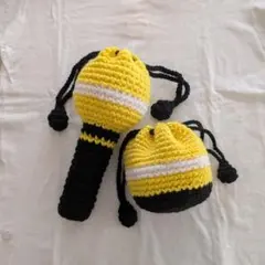 BT21　オーダーメイド　アミボムカバー　巾着袋2点セット