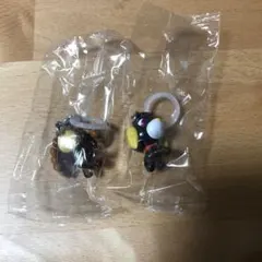 お茶犬　ガチャガチャ　めじるしアクセサリー　2点セット　カフェ　ロン