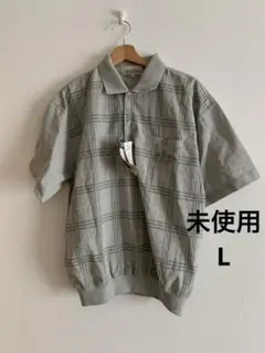未使用　Northfield グレー　チェック柄ポロシャツのサムネイル