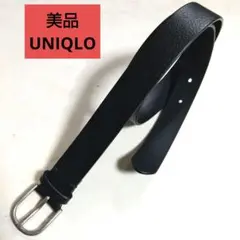 美品 ユニクロ UNIQLO カジュアルベルト レザー 本革