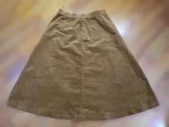 UNIQLO　ハイウエストコーデュロイフレアミディスカート 茶色　Lサイズ