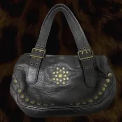 黒 レザー スタッズ ハンドバッグ archive y2k vintage