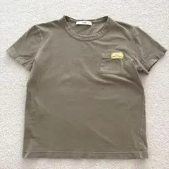 PRADA プラダ ダメージ加工 Tシャツ カーキ ポケット ロゴ イタリア製のサムネイル