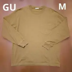 GU マスタード色 長袖Tシャツ Mサイズ