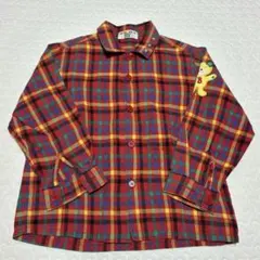 [レトロ]ミキハウス チェックシャツ 100cm