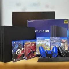 PS4 Pro 1TB 本体+ゲーム4本セット＋コントローラー2台