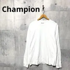 Champion チャンピオン メンズ ロンT 長袖カットソー L ホワイト