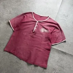 古着　60s champion ランタグ　ヘンリーネック　tシャツ フェード