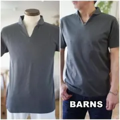 BARNS バーンズ　 スキッパー 半袖ポロBR-7100 スキッパーポロ Lのサムネイル