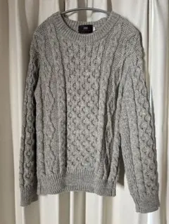 freak's store グレー ケーブルニット セーター