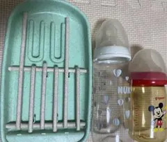 哺乳瓶用消毒ケースと哺乳瓶2本セット