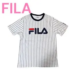 【FILA】フィラ ストライプ ロゴTシャツ LLサイズ