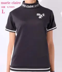 新品【marie claire】マリクレール　ゴルフ　モックネックシャツ　Ｌ