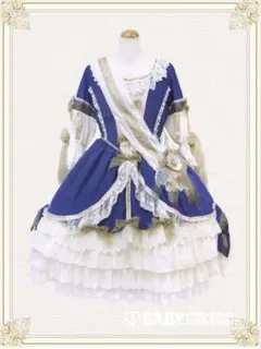 新品タグ付】エリザベスワンピース ヘッドドレス セット 紺 - メルカリ