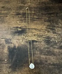 ハンドメイドゴールドシェルドロップ型ペンダントネックレス