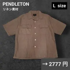 美品 リネン PENDLETON ペンドルトン オープン シャツ チェック XL