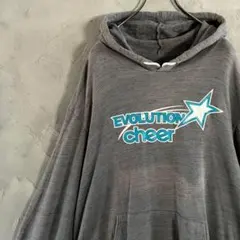 ヴィンテージ　パーカー　オーバーサイズ　バックプリント　薄手　グレー　 IW10