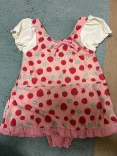 youpi! 110サイズ ワンピース水着 いちご柄 フリル 女の子