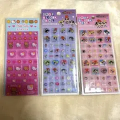タイルシール3枚セット　 ハローキティー&パワーパフガールズ