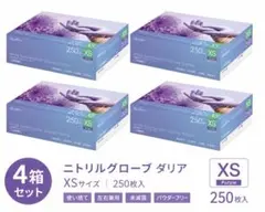 ニトリルグローブ ダリア XSサイズ 250枚入 10.箱セット ニトリルグローブ ダリア XS 250枚入 4箱セット - メルカリ