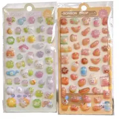 ボンボンドロップシール 2種セット ぷっくり 3D ステッカー デコ