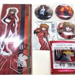 アスカ エヴァンゲリオン アクリルスタンド 缶バッジ カード ブロック
