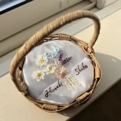 【大人気】バスケットリングピロー