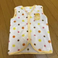カラフル水玉ベビーベスト　かいまき毛布