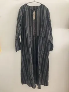 マライカ　GA-ON ブラック ストライプ ロングワンピース