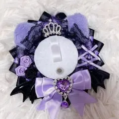 ロゼット 痛ロゼット 缶バッジ 痛バック 推し活 韓国 紫 黒