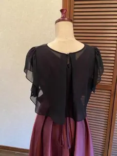 Aimer黒レース 半袖ボレロ &Aimerサテンドレスのサムネイル