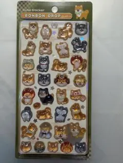 和柄　柴犬　ボンボンドロップシール　正規品