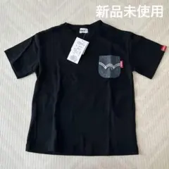 EDWIN 黒 Tシャツ 120cm デニム風ポケット