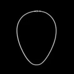 Tide Mesh Necklace Silver 2.8