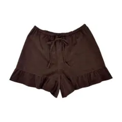 brown frill velour pants　͙͘͡★