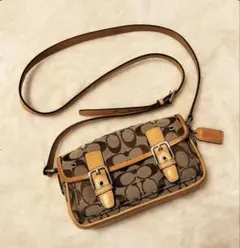 【良品】COACH ショルダーバッグ ブラウン/ベージュ
