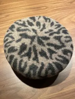 再値下げ 新品 moussy レオパード柄 ベレー帽 ウール