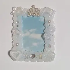 ホイップデコ　ホワイト×シルバー　ゆめかわ