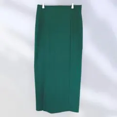アースミュージック◇ロングタイトスカート　ストレッチ　ファスナー　グリーン　L