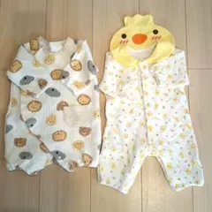 【美品】ベビー ロンパース 2点セット キルティング