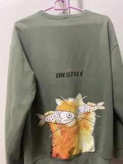 HOOK CAT AND FISH ON STYLE スウェット　L