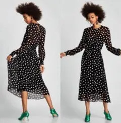 入学式　入園式　ZARA ドット柄ワンピース　XS