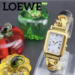 970 CELINE セリーヌ 腕時計 スクエア デイト ゴールド 純正ベルト