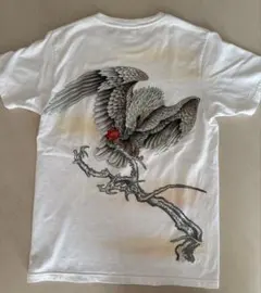 鷹と花のグラフィック Tシャツ Mサイズ - メルカリ