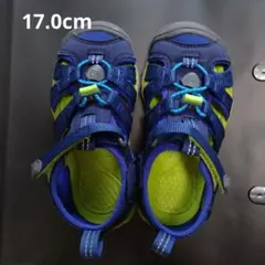 【美品】KEEN キッズ サンダル ネイビー/イエロー