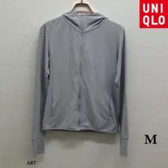 UNIQLO『ユニクロ』エアリズム UVカット メッシュ パーカー【M】グレー