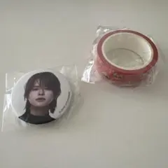INI 松田迅 カプセルトイ 缶バッジ マスキングテープ