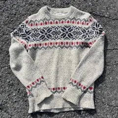 ノルディック柄 ニット