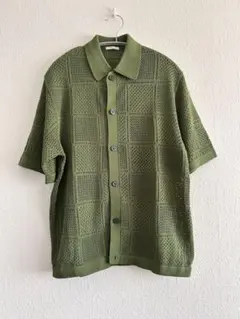 GU メッシュ編みショートスリーブニット