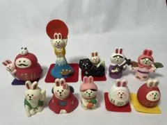 デコレ コンコンブル 干支うさぎ 卯 郵便局限定干支だるま 振袖うさぎごあいさつ
